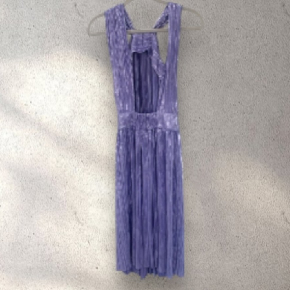 Sabina Musayev Shiraz Shimmering Purple Halter Dress Size Large - Picture 6 of 9